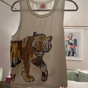 Sparkle city tank, tiger, sequin size small, auburn , LSU
